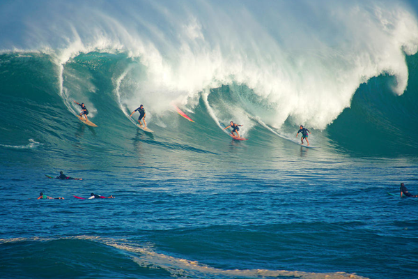 Big Swell in Waimea Bay by Kevin Smith