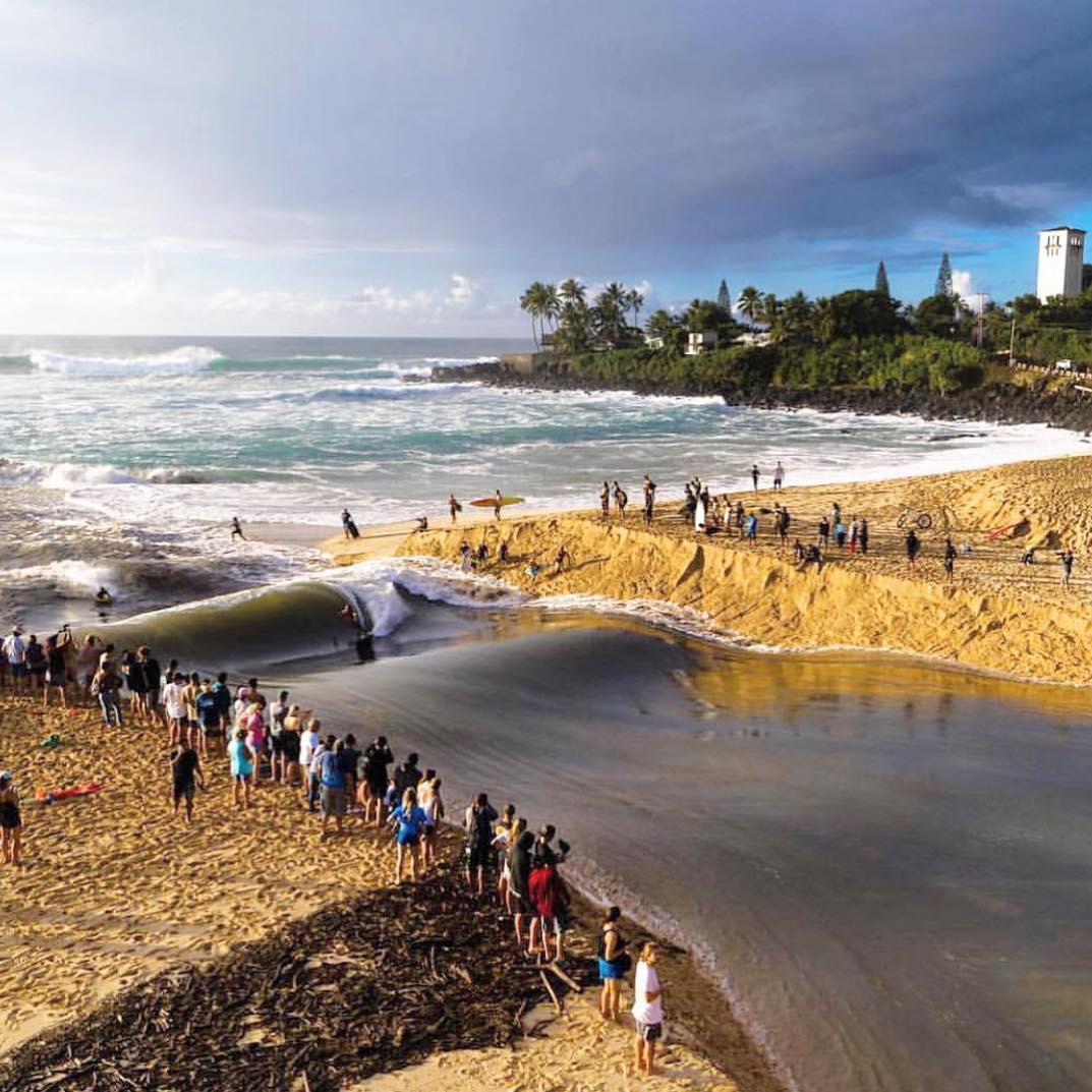 The Making of the Waimea Bay River Break