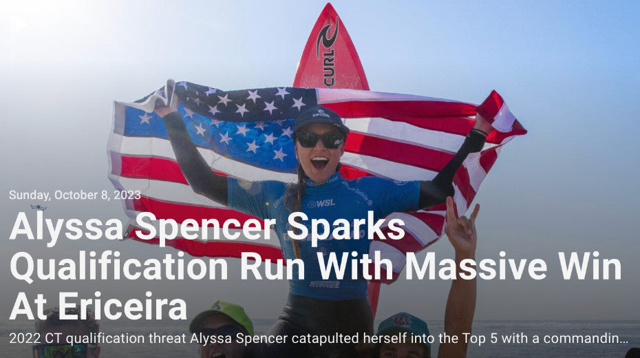 Alyssa Spencer sparks qualification run with massive win at Ericeira