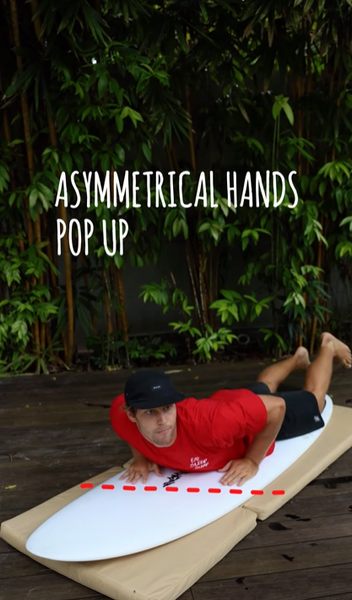 Assymetrical hands pop up