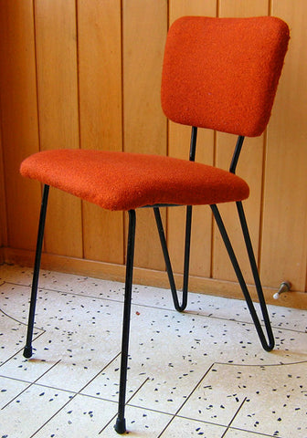 Peter Cotton Spring-back chair with Red Upholstery