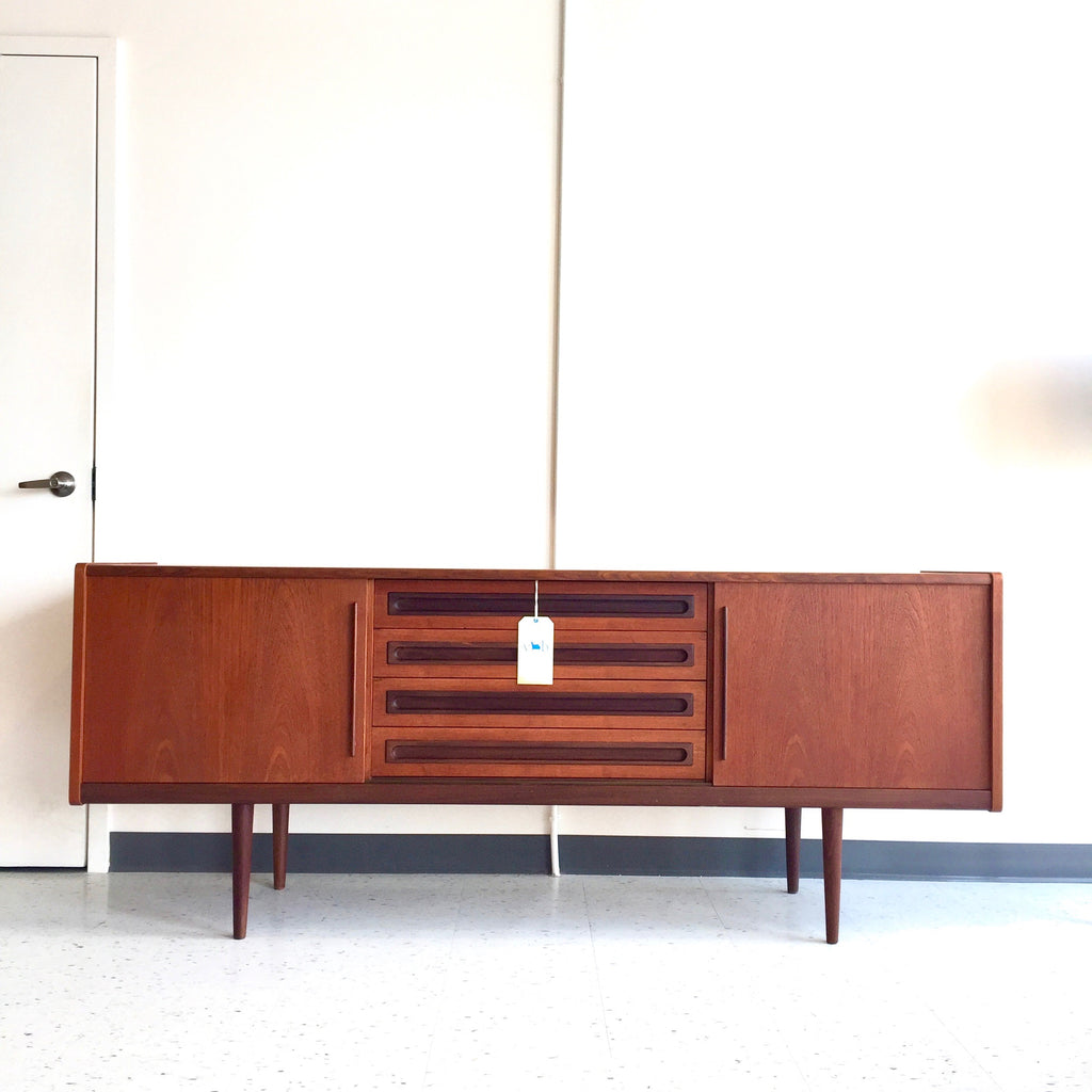 Danish Mid Century Teak Sideboard Or Credenza By Johannes Andersen