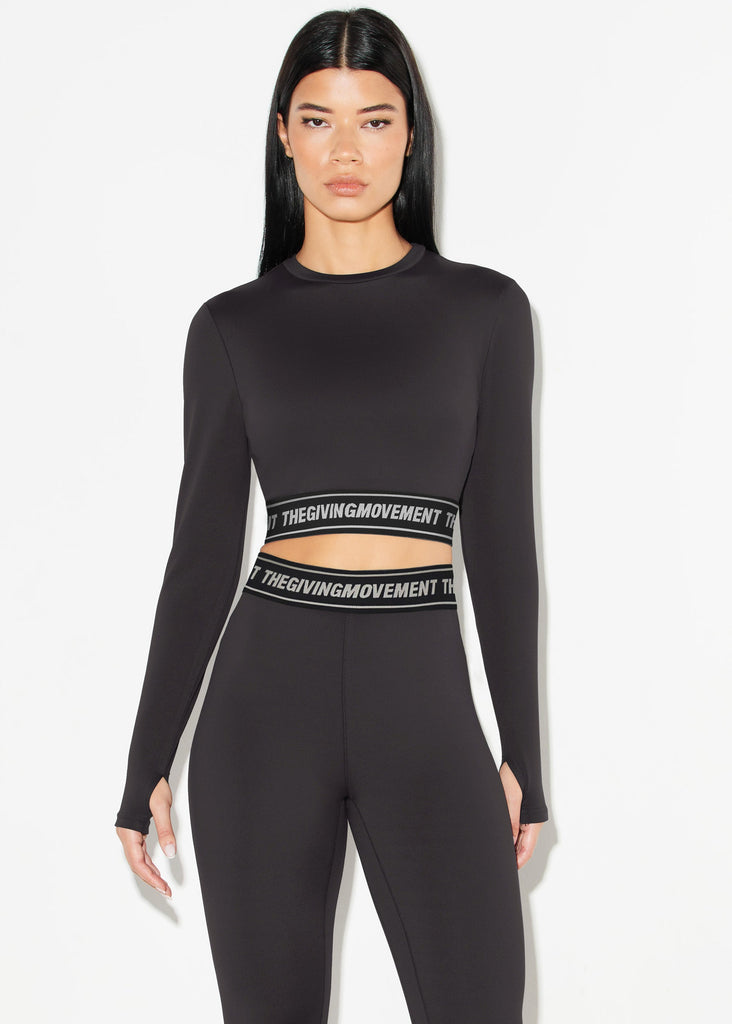 OFF-WHITE Cannette Turtleneck Top in Black