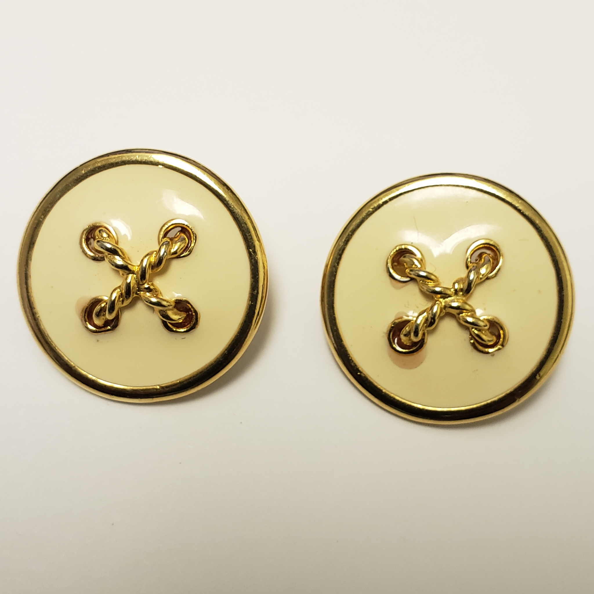Button Clip On Earring