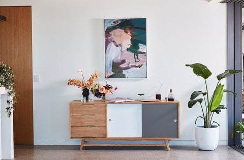 solid american oak sideboard