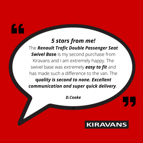 Kiravans Renault trafic double swivel seat base customer review