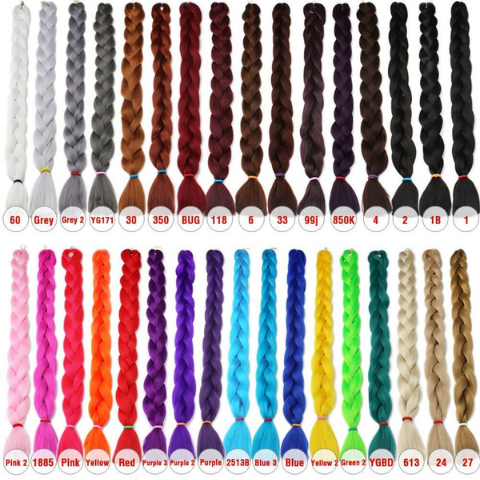 Braiding hair color chart