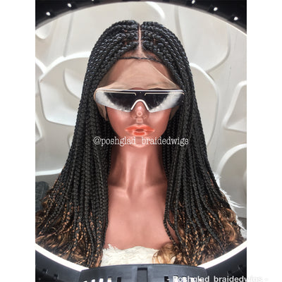 Goddess Box Braid Wig With Curly Tips - Lorensa Poshglad Braided Wigs