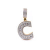 C to the … Pendant - NYCBling.com. Stylish hip hop style pendant showing the letter C (part of NYC), made from .925 sterling silver dipped in yellow gold plating, with both round cut and baguette cut CZ diamonds