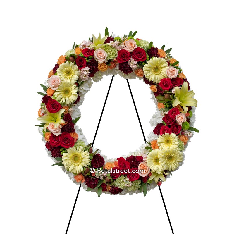 All White Funeral Wreath – Floral by Victoria