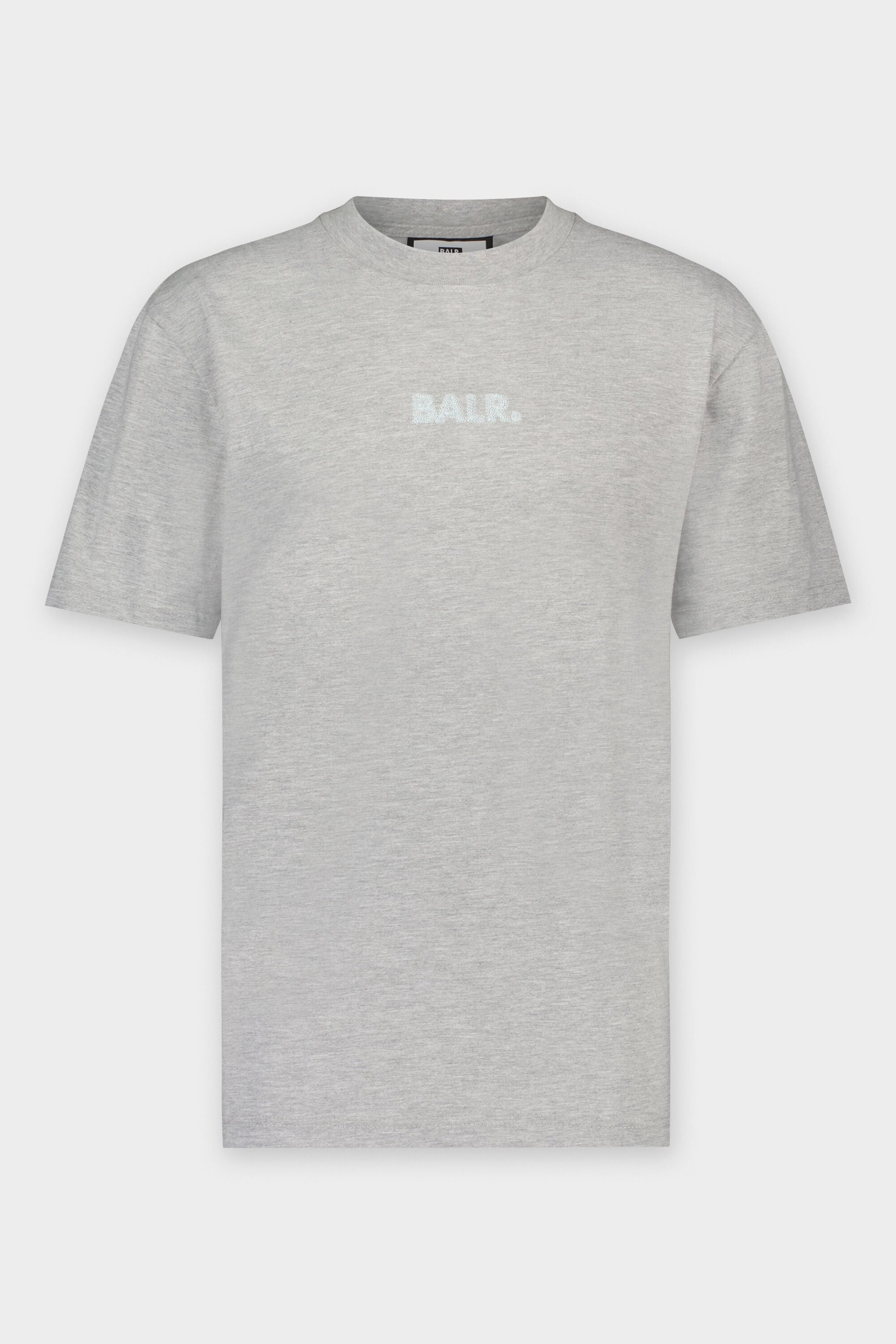 Olaf Straight Felt Badge Logo T-Shirt Grey Heather – BALR.