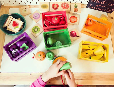 Wooden Sorting Fruit & Vegetable Crates