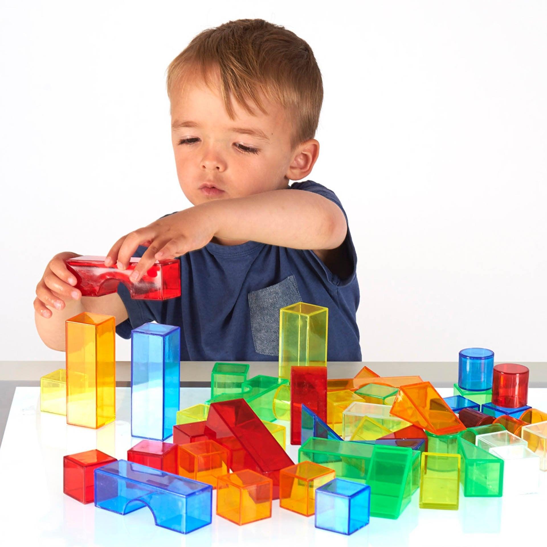 Transparent Light and Color Blocks - 108 Pieces