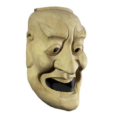 Masque Jo Men en bois. Masque japonais traditionnel du théâtre No