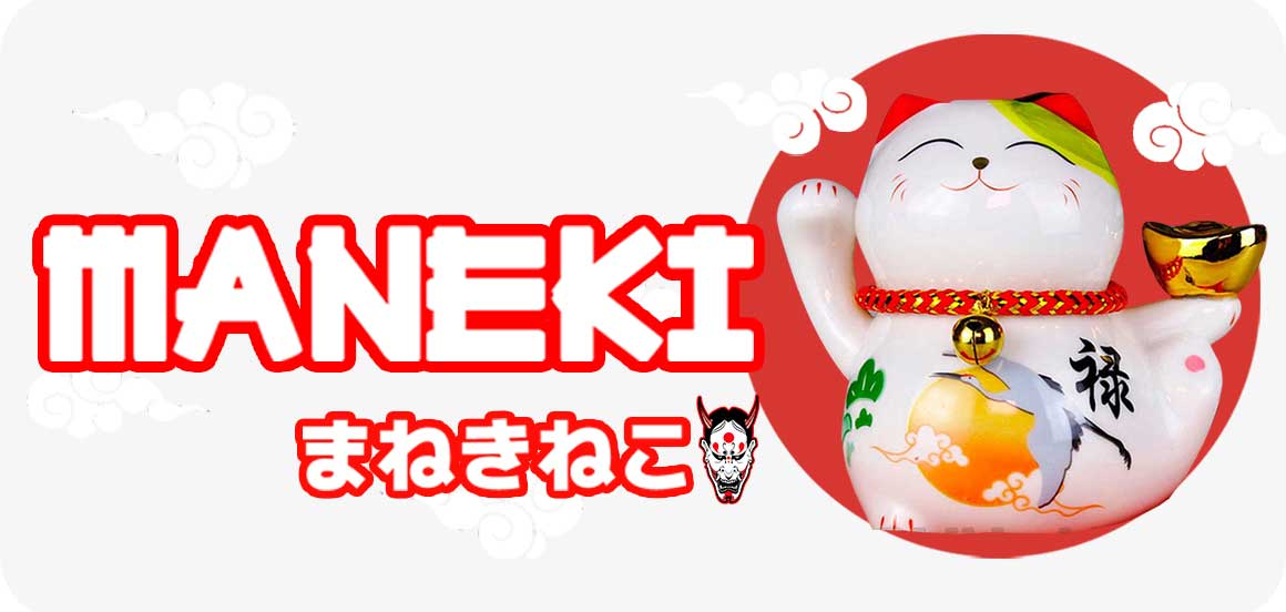 Maneki neko is a kawaii Japanese home decoration accessory. This Japanese cat brings good luck to a house, bar or restaurant