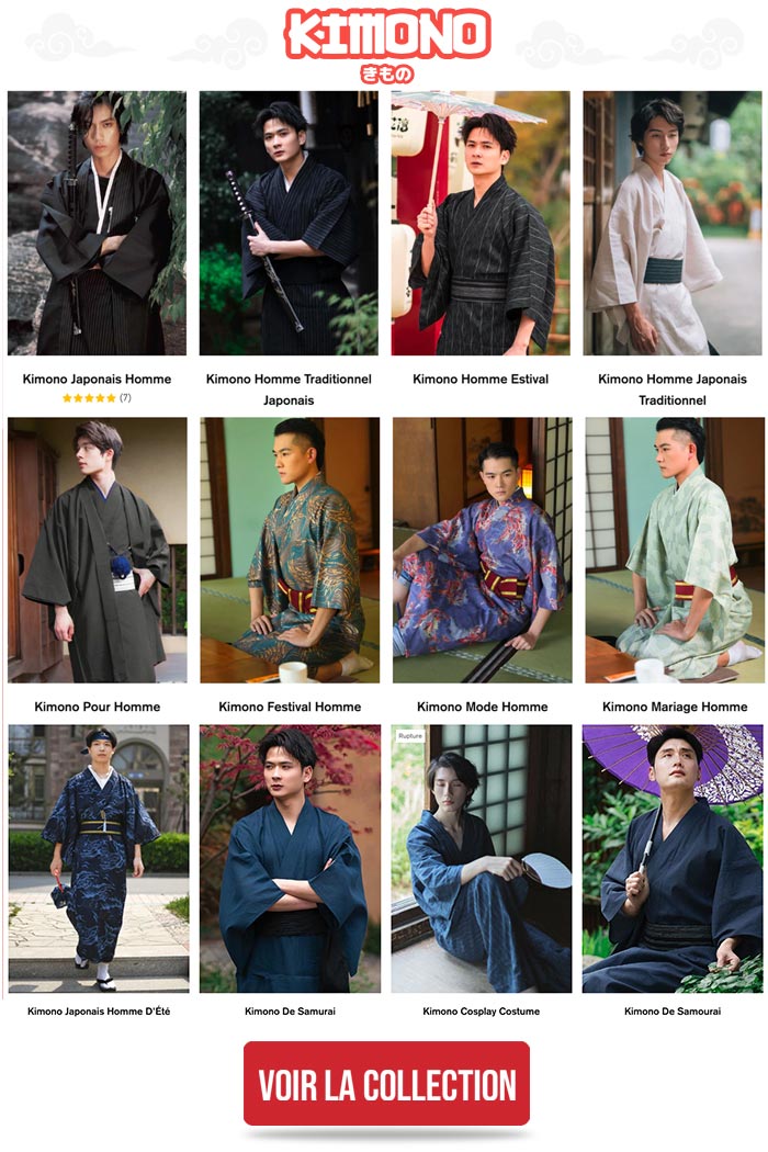 Acheter un kimono homme japonais pas cher pour un style samouraï