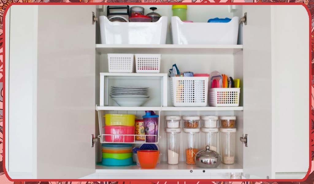 dishes and accessories tidy up with konmari method kitchen in a closet