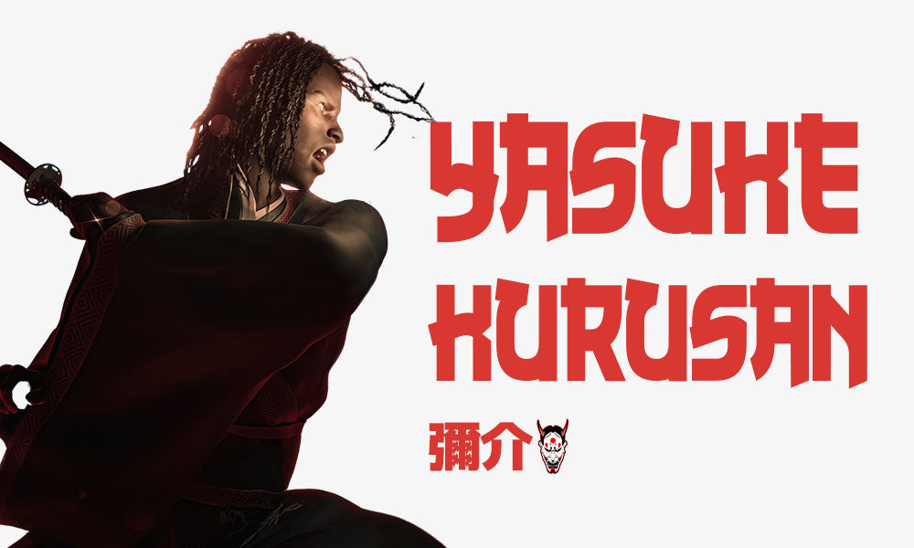 Yasuke kurusan est le premier samouraï noir. Il tient un sabre katana dans la main