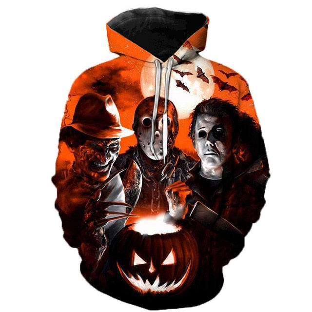 3d horror hoodies