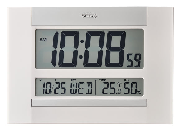 SEIKO DAY DATE, TEMPERATURE & HYGROMETER DISPLAY ALARM CLOCK – Sneezums