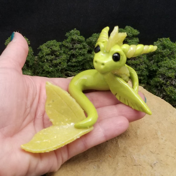 Fridunli - Hand Sculpted Polymer Clay Sea Dragon - Wicked Winglings