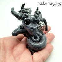 Gamlynne - Hand Sculpted Polymer Clay Dragon - Wicked Winglings