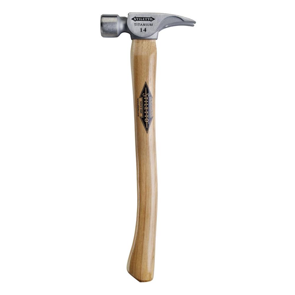 14 oz. Titanium Milled Face Hammer with 18 Curved Hickory Handle # – Jensen Fasteners of Sacramento