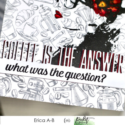 Coffee is the answer word topper die 