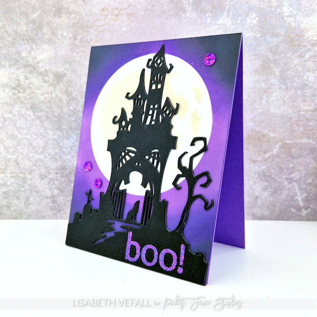 Side view of the Ghost House card