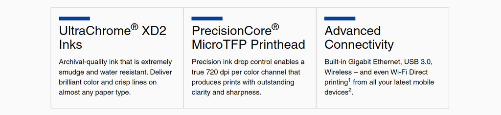 Epson Ultrachrome XD2 inks and Micro TFP Printhead