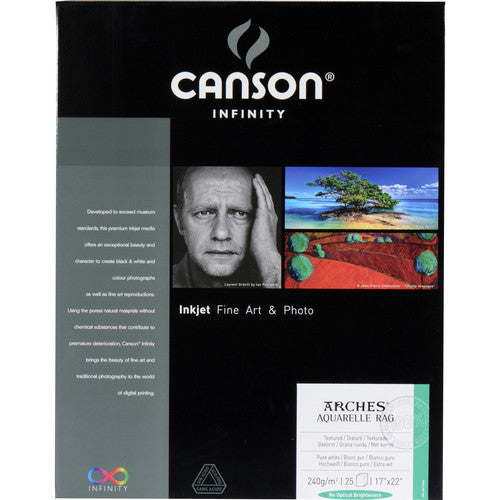 Canson Infinity Arches Aquarelle Rag (17 x 22, 25 Sheets)