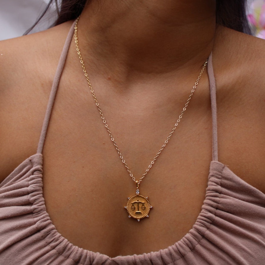 gold filled zodiac necklace