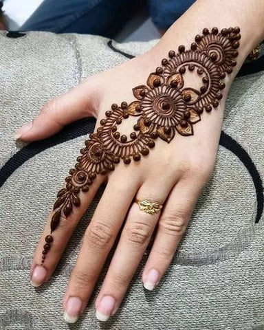 Single finger mehndi designs