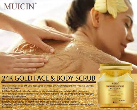 Muicin 24K Gold Exfoliating Face & Body Scrub