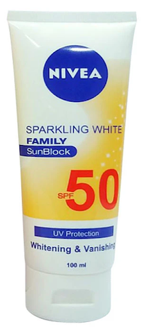 Nivea Sparkling White Family Sun Block SPF 50 UV Protection