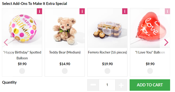 Bonus gifts like balloons, teddy bears and chocolate by Flower Chimp