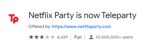 Teleparty's Chrome extension