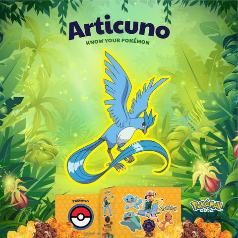 The Kettle Gourmet Pokémon gift box contains 5 different collectable cut-outs up for grabs, such as Articuno. 