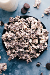 Cookies and Cream Salted Caramel Popcorn, Chocolate Popcorn