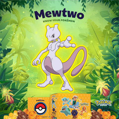 The Kettle Gourmet Pokémon gift box contains 5 different collectable cut-outs up for grabs, such as Mewtwo.