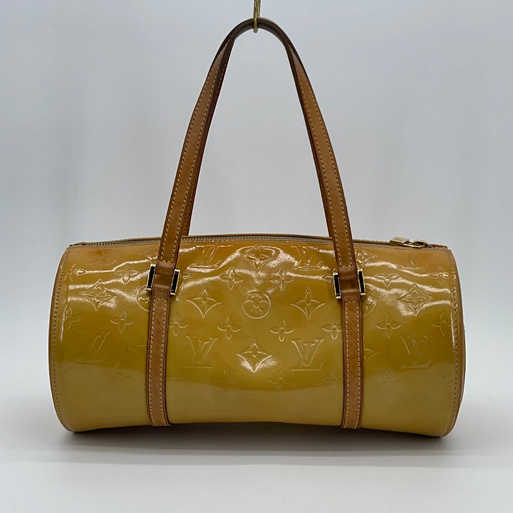 Louis Vuitton, Bags, Louis Vuitton Vernis Monogram Yellow Brown Bedford  Bag With 3 Coa