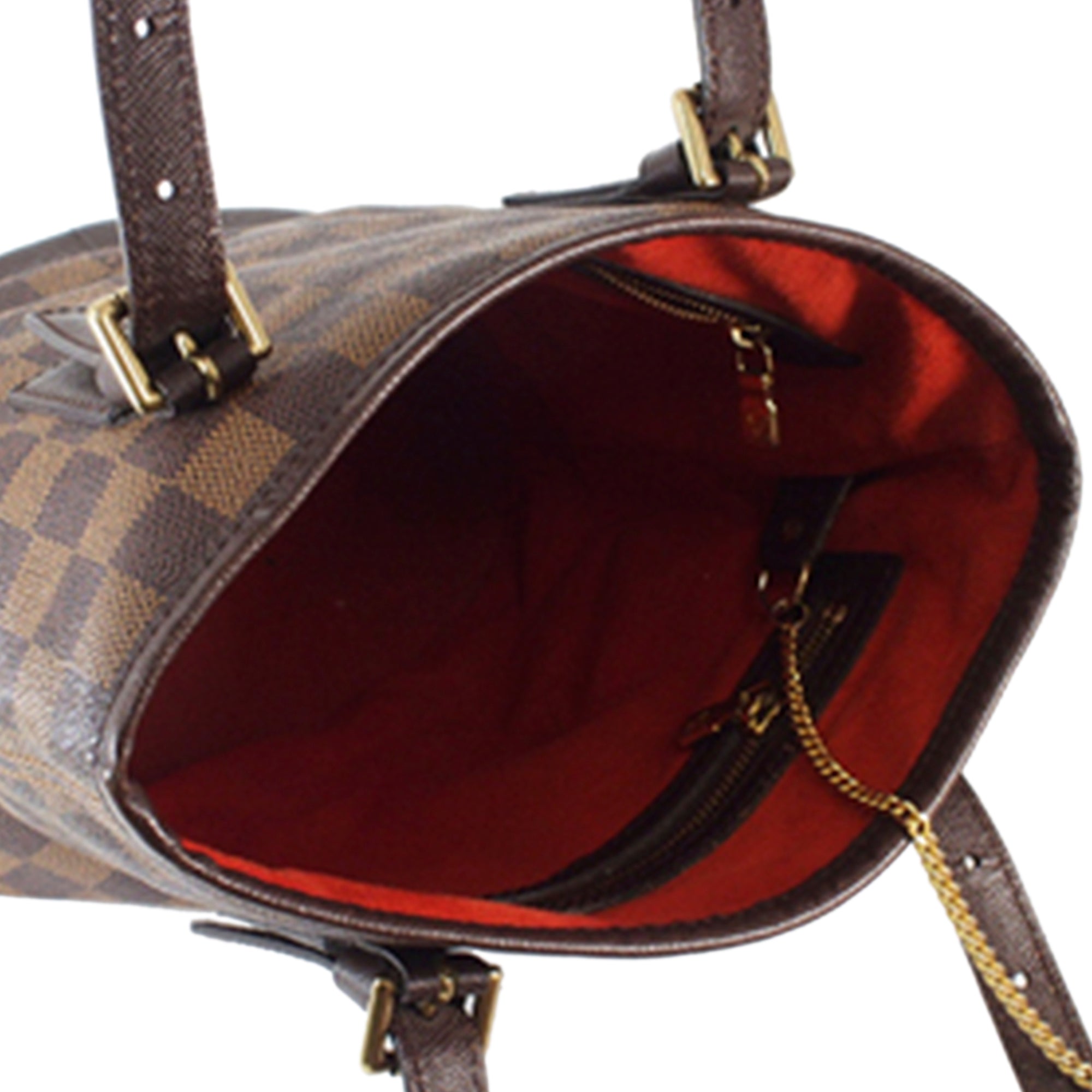 Louis Vuitton Damier Marais Bucket Shoulder Bag + Zip Pouch Clutch