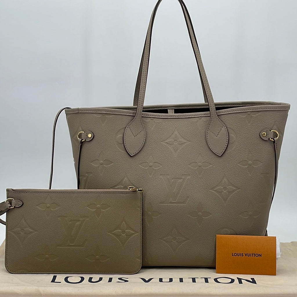 Louis Vuitton Tourterelle Monogram Empreinte Giant Neverfull MM