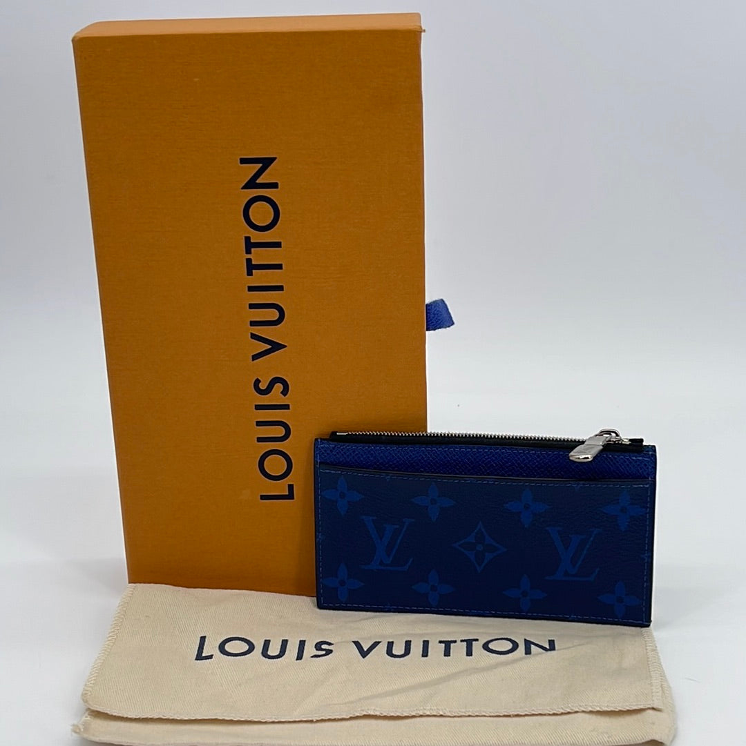 NTWRK - Preloved Louis Vuitton Monogram Taigarama Blue Coin Card