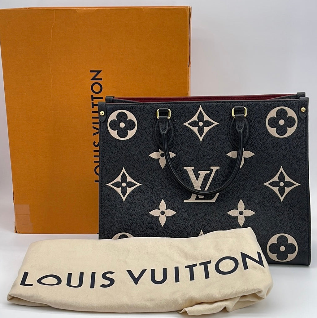 Louis Vuitton Black/Cream WB! 'Onthego PM' Micro Tote W/Strap – The Little  Bird