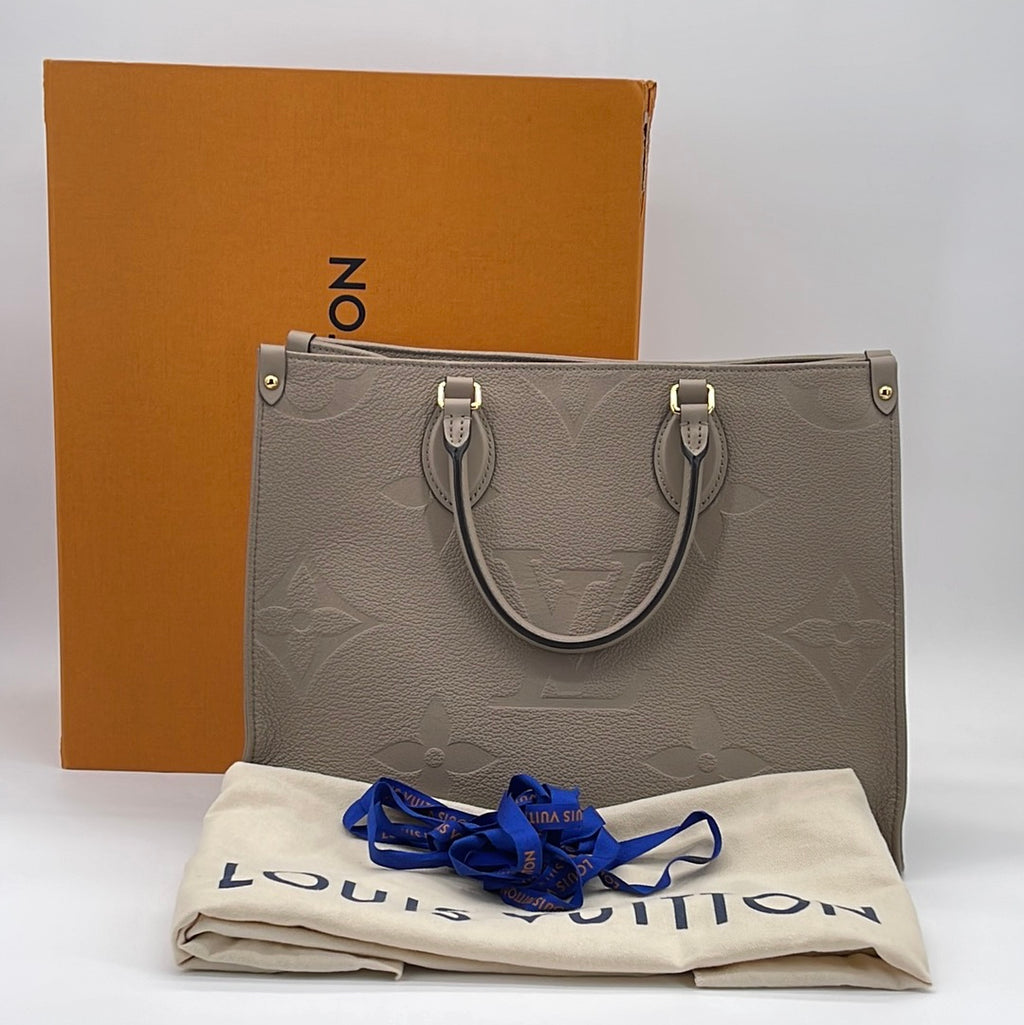 LOUIS VUITTON Onthego MM Empreinte Beige Tote Bag – Debsluxurycloset