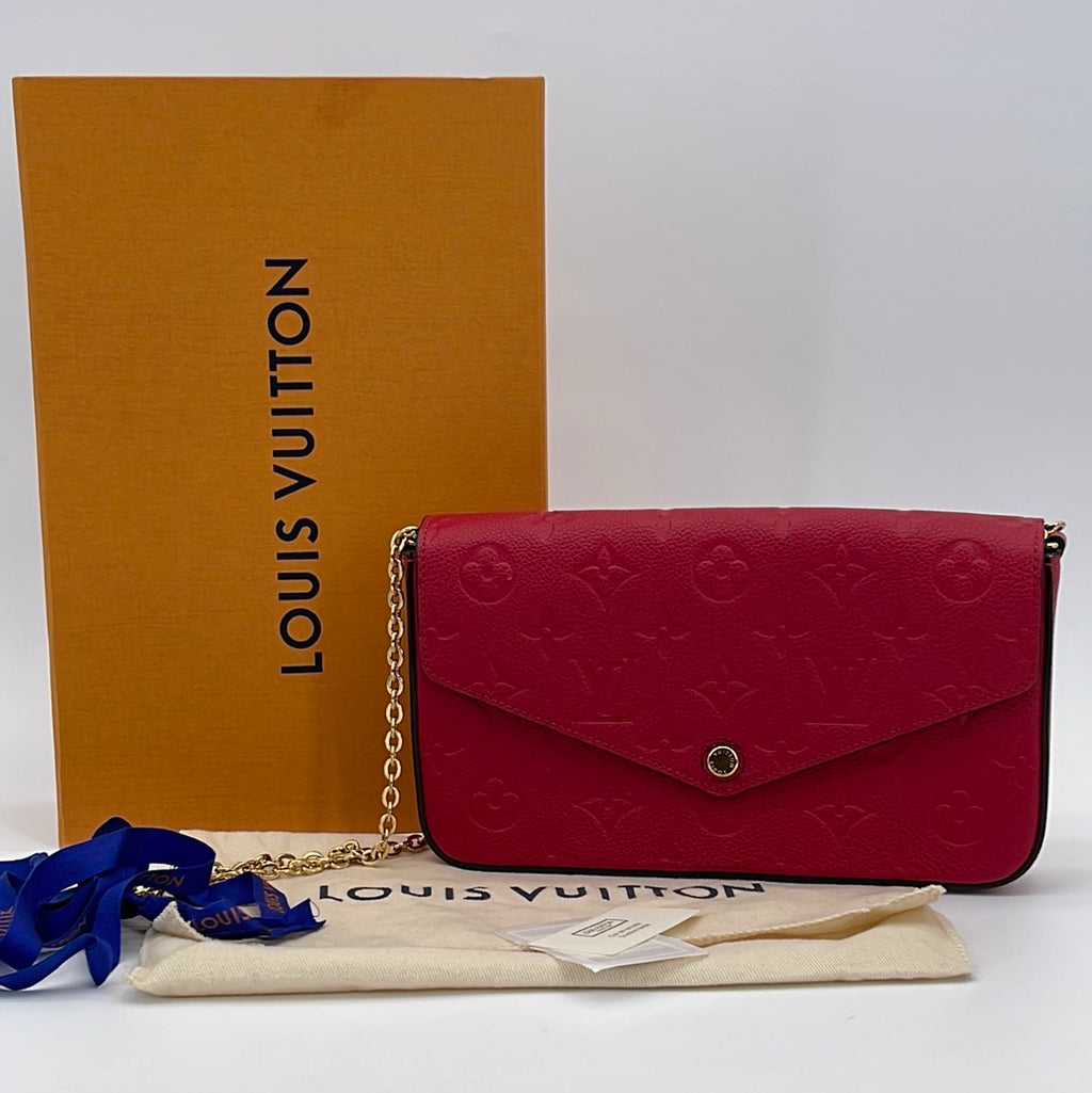 Louis Vuitton Red Leather Monogram Empreinte Felicie Zip Pouch Insert –  Bagriculture