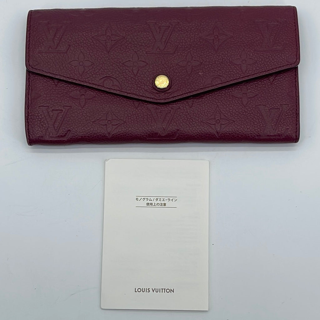 Burgundy Monogram Empreinte Clemence Wallet