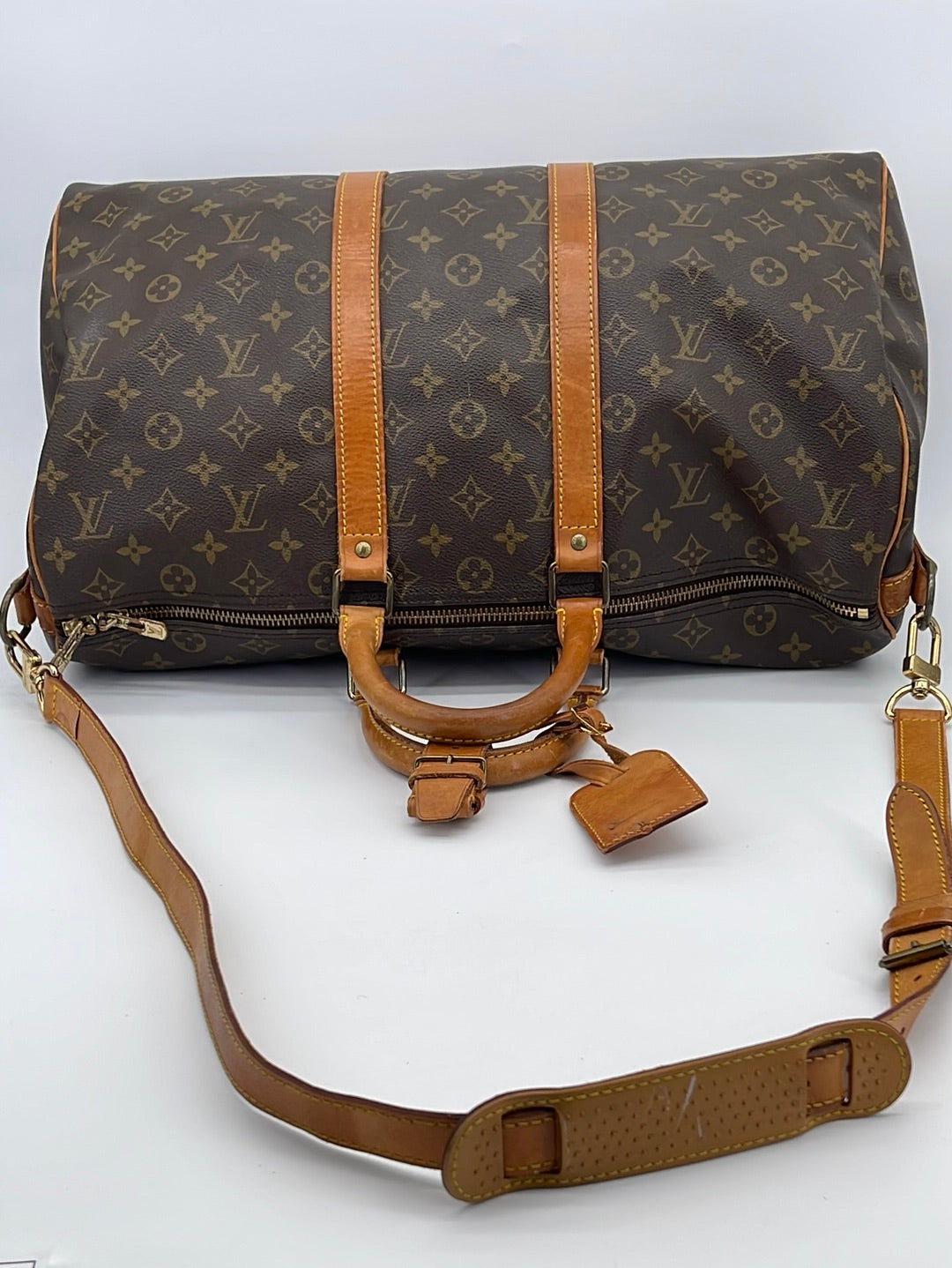 Preloved Louis Vuitton Keepall 45 Bandouliere (NO STRAP) Macassar Mono –  KimmieBBags LLC