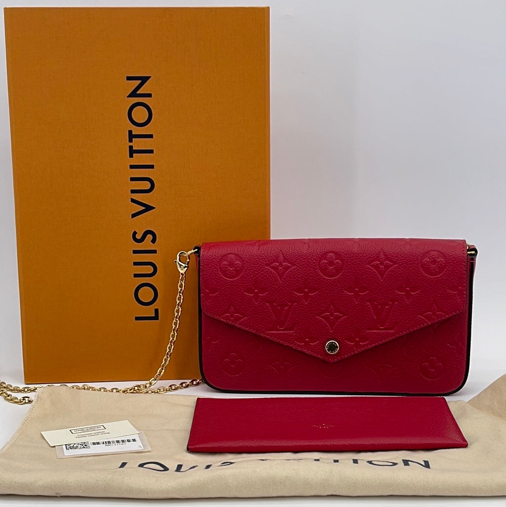 Buy [Used] LOUIS VUITTON Pochette Felicie Shoulder Wallet Monogram Emplant  Marine Rouge M64099 from Japan - Buy authentic Plus exclusive items from  Japan